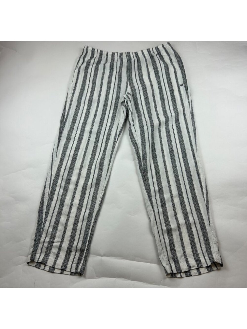 Roxy Black White Stripe Linen Blend Relaxed Leg Lounge Pant XL
